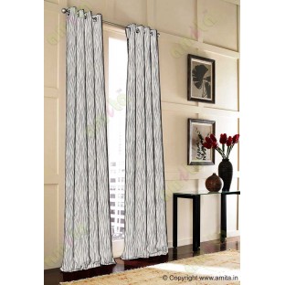Brown Silver Trendy Lines Poly Main Curtain Designs